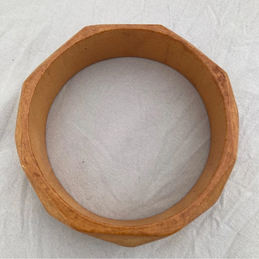 Hand carved Wooden Bangle Bracelet